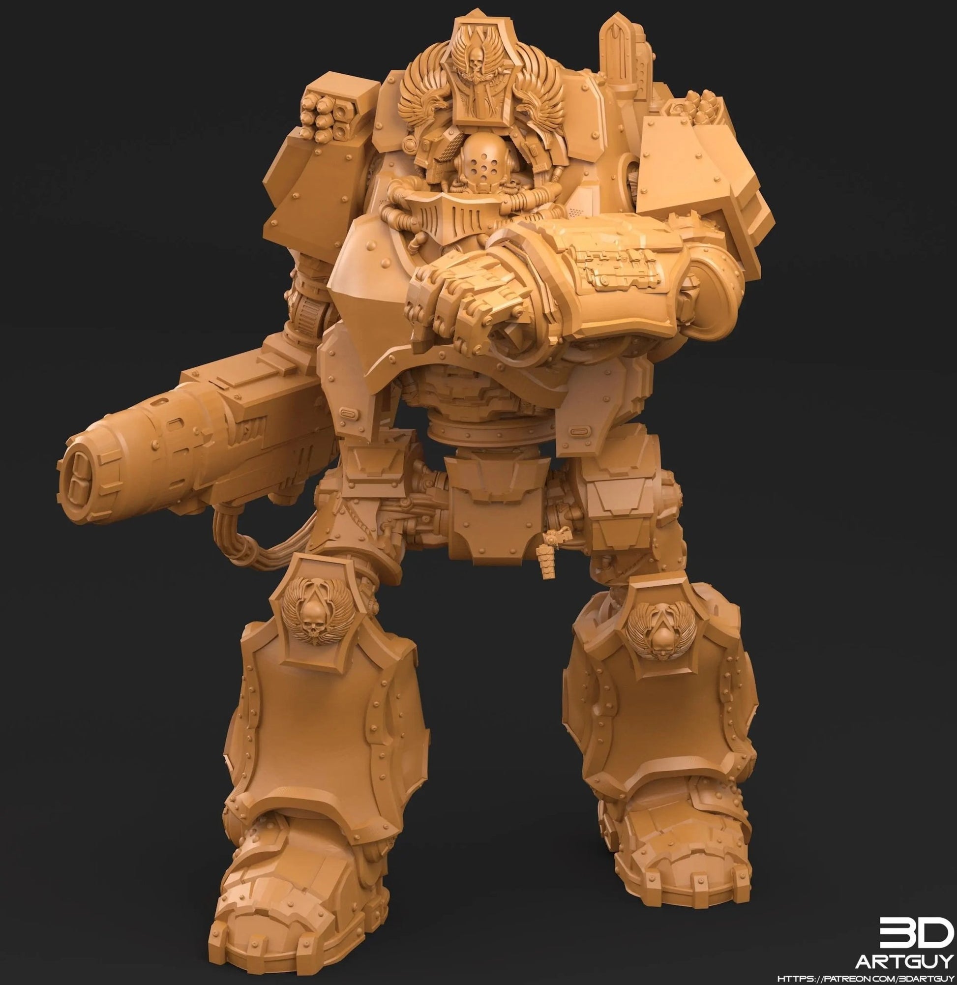 Venerable One by 3DArtGuy 32mm scale, 50mm or 100mm, Miniature War Gaming Figure - DelsBricks Toys & CollectiblesResin Printed MiniatureDelsBricks Toys & CollectiblesMega Diamonds & Schwartzreiter Mini Forge