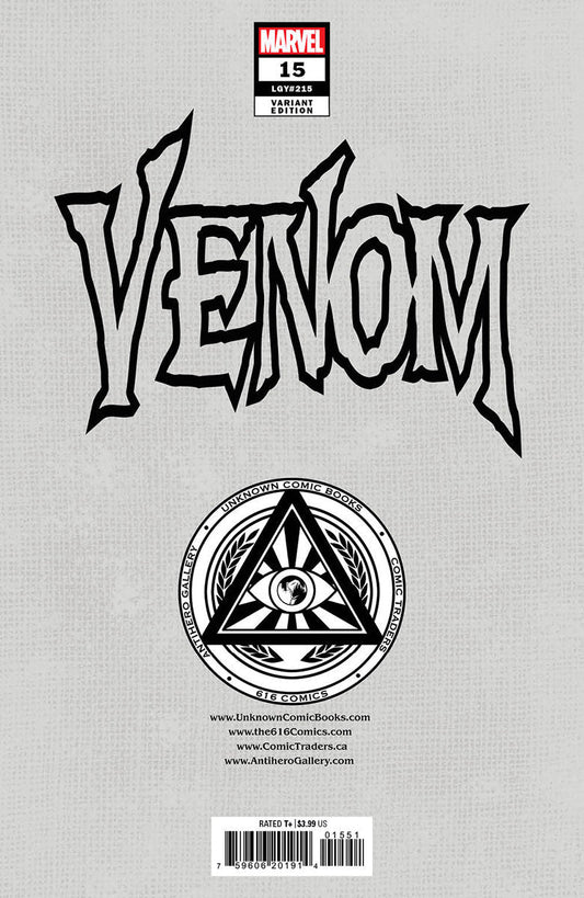 Venom 15 [Dwb] Unknown Comics Marco Mastrazzo Exclusive Var (01/18/2023) - DelsBricks Toys & CollectiblesCOMIC BOOK EXCLUSIVEDelsBricks Toys & CollectiblesUnknown Comic Books