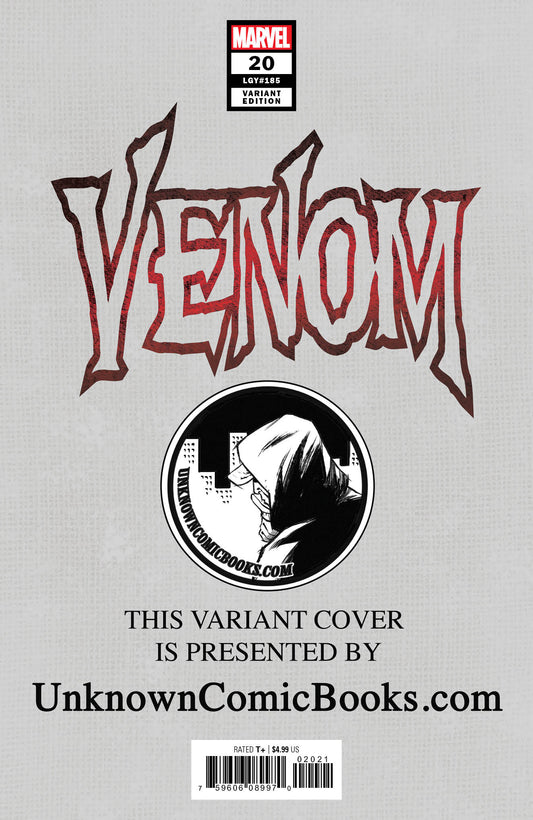 Venom 20 Unknown Comics Tony Daniels Exclusive Var Ac (11/27/2019) - DelsBricks Toys & CollectiblesCOMIC BOOK EXCLUSIVEDelsBricks Toys & CollectiblesUnknown Comic Books