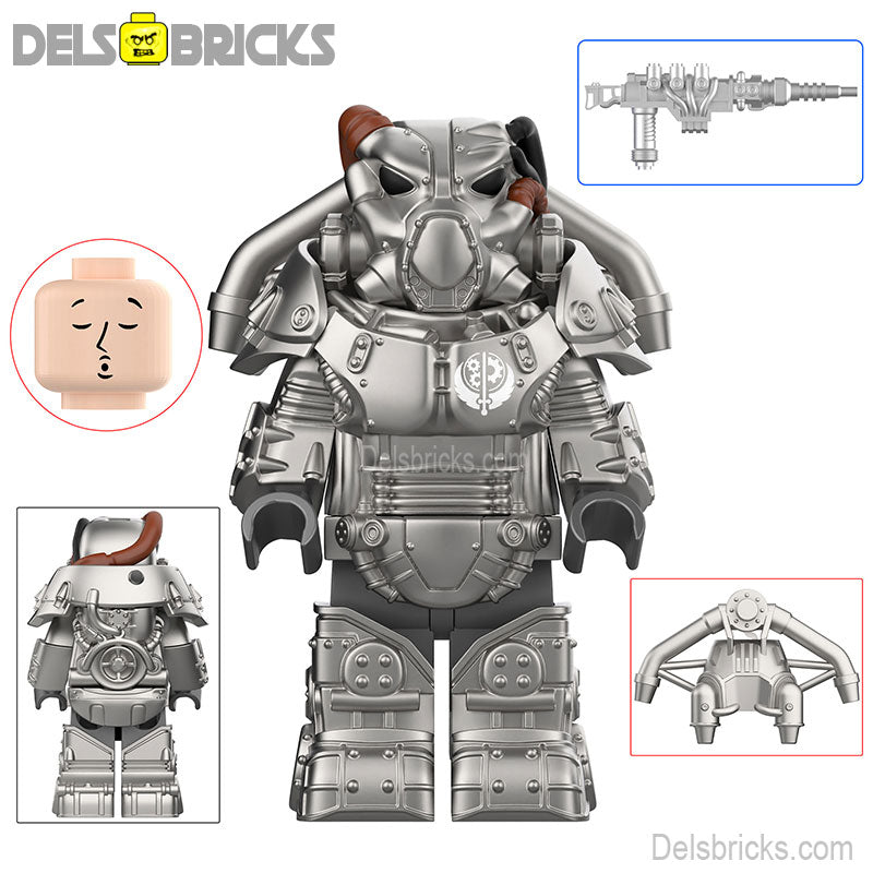 Fallout X-01 Power Armor Lego Minifigures Custom video Game Toys Set 3-2