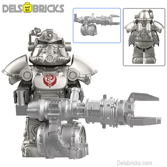 Fallout t-51 Power Armor Lego Minifigures Custom video Game Toys Set 4-1