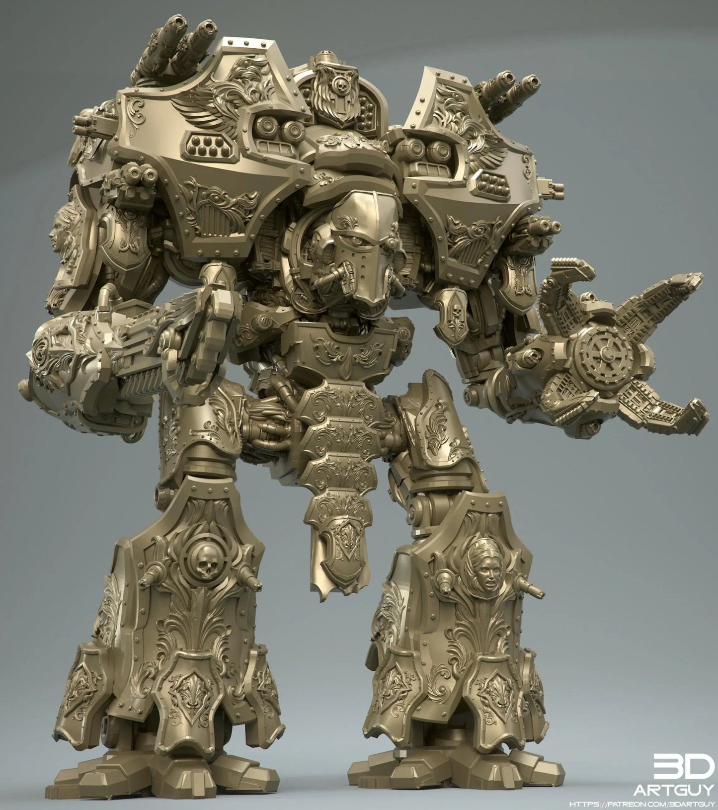 Walking Cathedral by 3DArtGuy 32mm scale, 100mm, 165mm, Miniature War Gaming Figure - DelsBricks Toys & CollectiblesResin Printed MiniatureDelsBricks Toys & CollectiblesMega Diamonds & Schwartzreiter Mini Forge