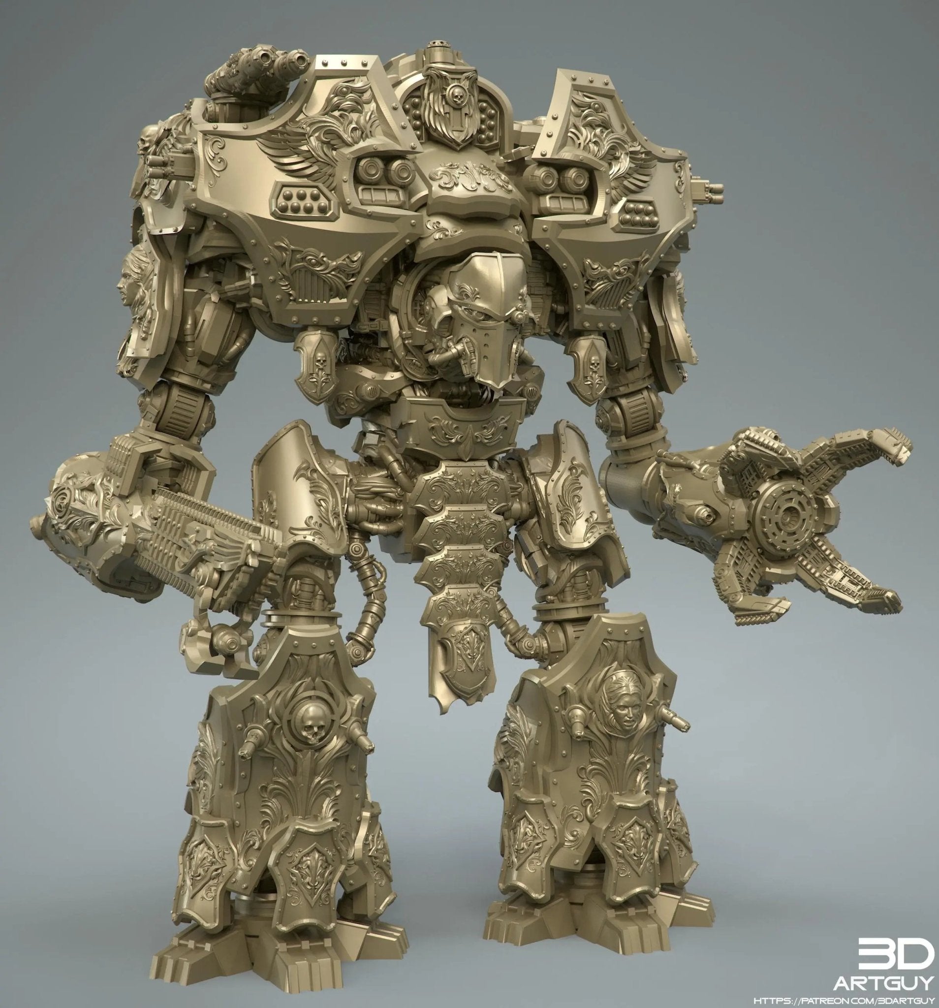 Walking Cathedral by 3DArtGuy 32mm scale, 100mm, 165mm, Miniature War Gaming Figure - DelsBricks Toys & CollectiblesResin Printed MiniatureDelsBricks Toys & CollectiblesMega Diamonds & Schwartzreiter Mini Forge