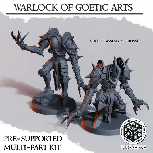 Warlock of Goetic Arts by Diceverse, 28/32mm scale miniature, 64mm Tall, Trench Crusade Proxy - DelsBricks Toys & CollectiblesResin Printed MiniatureDelsBricks Toys & CollectiblesMega Diamonds & Schwartzreiter Mini Forge