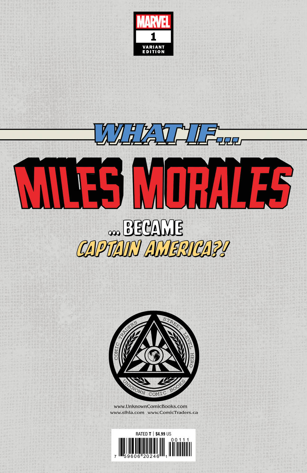 What If...? Miles Morales 1 Unknown Comics Alan Quah Exclusive Var (03/02/2022) - DelsBricks Toys & CollectiblesCOMIC BOOK EXCLUSIVEDelsBricks Toys & CollectiblesUnknown Comic Books