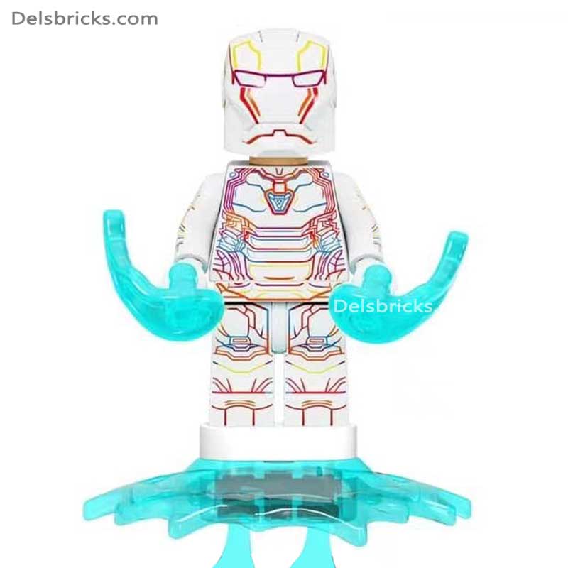 Iron Man Mark 50 White Suit Variant Minifigures Delsbricks   