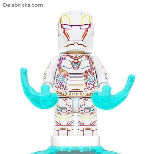 Iron Man Mark 50 White Suit Variant Minifigures Delsbricks   