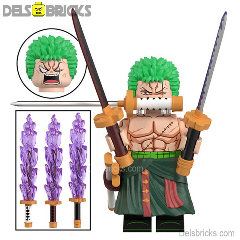 Roronoa Zoro from One Piece Lego Anime Minifigures Custom Toys NEW1