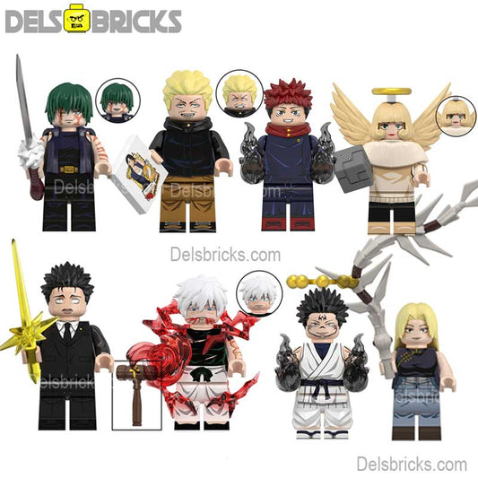 Jujutsu kaisen set of 8 Lego Anime Minifigures Custom Toys