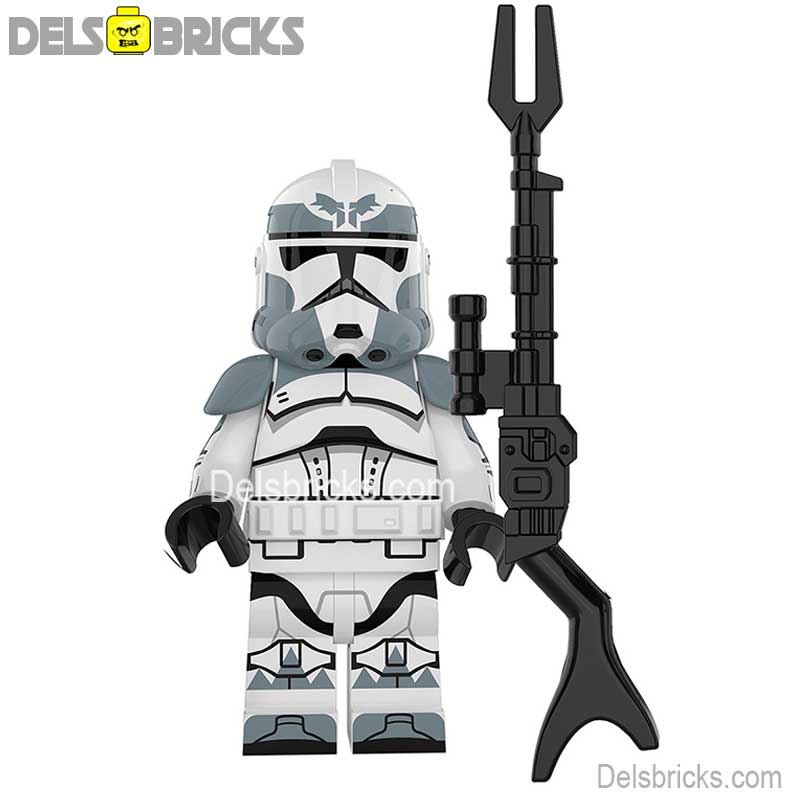 Wolf pack Clone trooper & Blaster Lego Star Wars Minifigures Custom Toys