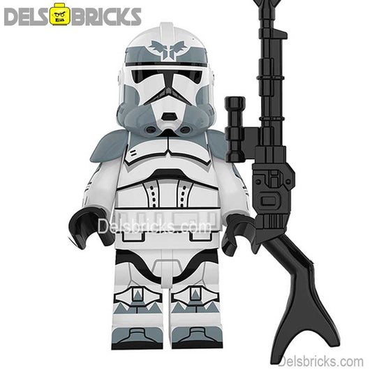 Wolf pack Clone trooper & Blaster Lego Star Wars Minifigures Custom Toys