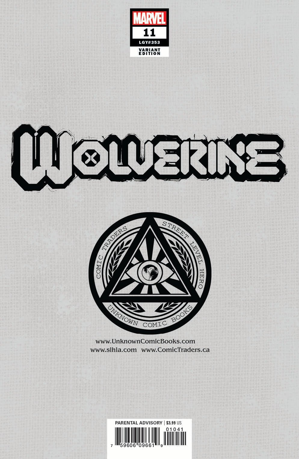Wolverine 11 Unknown Comics Dave Rapoza Exclusive Var (04/14/2021) - DelsBricks Toys & CollectiblesCOMIC BOOK EXCLUSIVEDelsBricks Toys & CollectiblesUnknown Comic Books