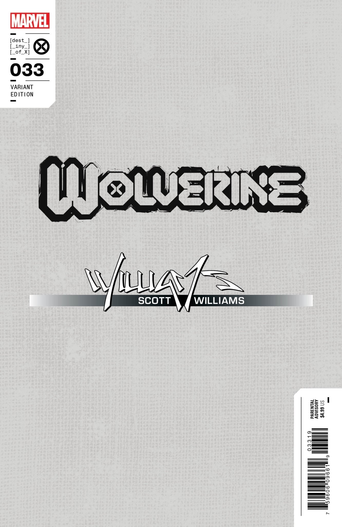 Wolverine 33 Virgin B&W Scott Williams Exclusive SDCC Limited Icon Var [INST] - DelsBricks Toys & CollectiblesCOMIC BOOK EXCLUSIVEDelsBricks Toys & CollectiblesUnknown Comic Books