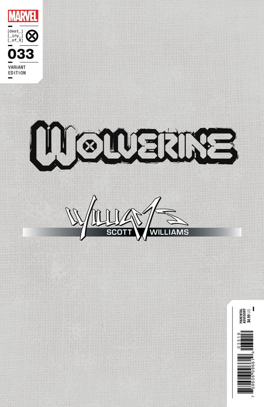 Wolverine 33 Virgin B&W Scott Williams Exclusive SDCC Limited Icon Var [INST] - DelsBricks Toys & CollectiblesCOMIC BOOK EXCLUSIVEDelsBricks Toys & CollectiblesUnknown Comic Books