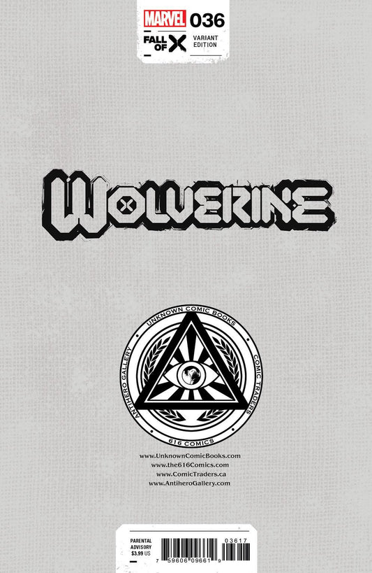 Wolverine 36 [Fall] Unknown Comics Miguel Mercado Exclusive Virgin Var (08/09/2023) (08/30/2023) - DelsBricks Toys & CollectiblesCOMIC BOOK EXCLUSIVEDelsBricks Toys & CollectiblesUnknown Comic Books