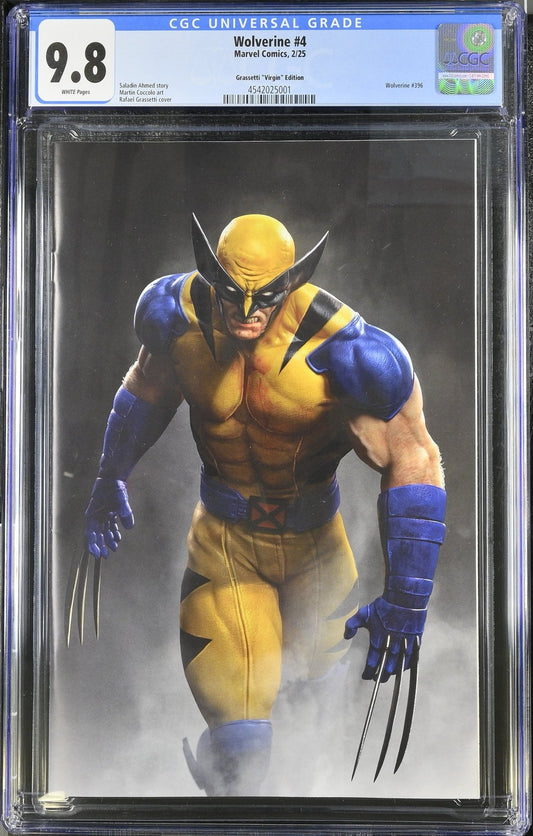 WOLVERINE 4 RAFAEL GRASSETTI EXCLUSIVE VIRGIN - CGC 9.8 - DelsBricks Toys & CollectiblesComic BookDelsBricks Toys & Collectibles412 Comics