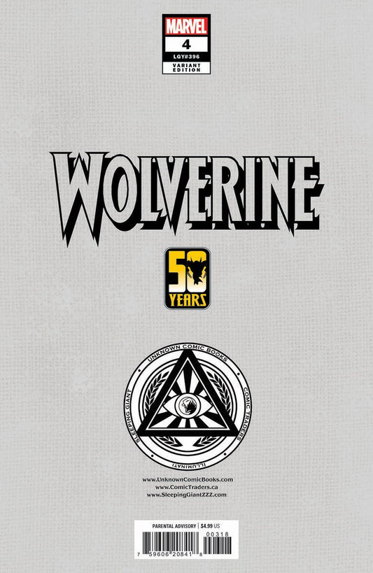 WOLVERINE 4 UNKNOWN COMICS RAFAEL GRASSETTI EXCLUSIVE VAR (12/04/2024) - DelsBricks Toys & CollectiblesCOMIC BOOKDelsBricks Toys & CollectiblesUnknown Comic Books