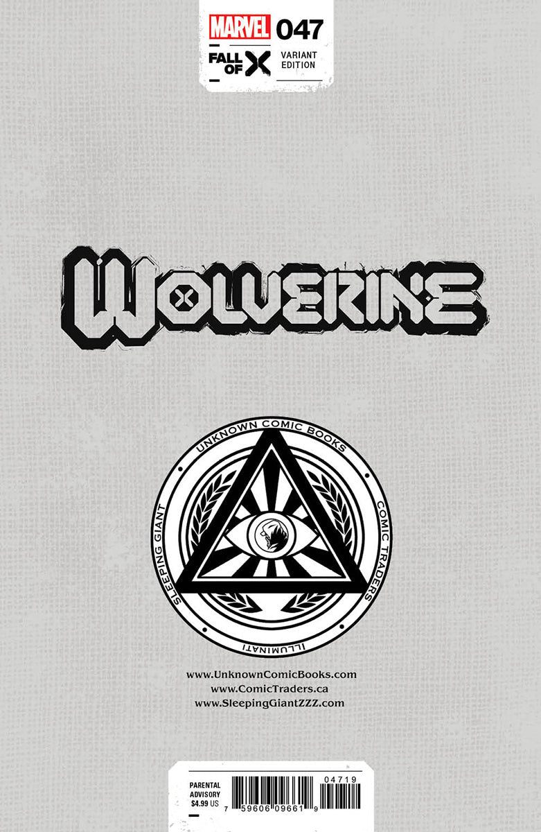 Wolverine 47 Unknown Comics Mico Suayan Exclusive Var (04/10/2024) - DelsBricks Toys & CollectiblesCOMIC BOOKDelsBricks Toys & CollectiblesUnknown Comic Books