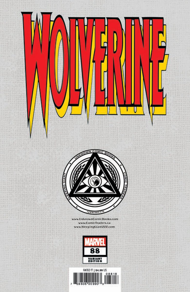 Wolverine 88 Unknown Comics David Nakayama Facsimile Virgin Exclusive Color Bleed Var (07/24/2024) - DelsBricks Toys & CollectiblesCOMIC BOOKDelsBricks Toys & CollectiblesUnknown Comic Books