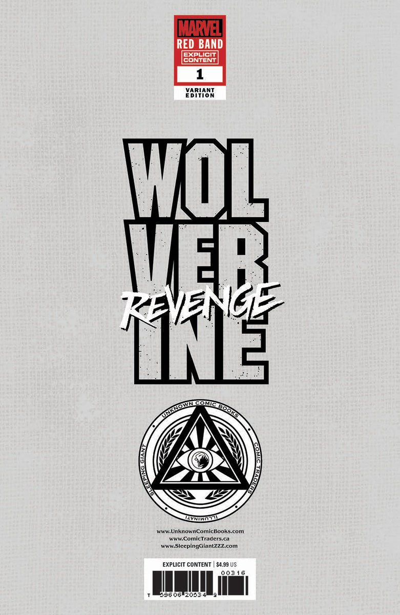 Wolverine: Revenge - Red Band 1 Unknown Comics Puppetter Lee Exclusive Virgin Var [Polybagged] Explicit Content (08/21/2024) - DelsBricks Toys & CollectiblesCOMIC BOOKDelsBricks Toys & CollectiblesUnknown Comic Books