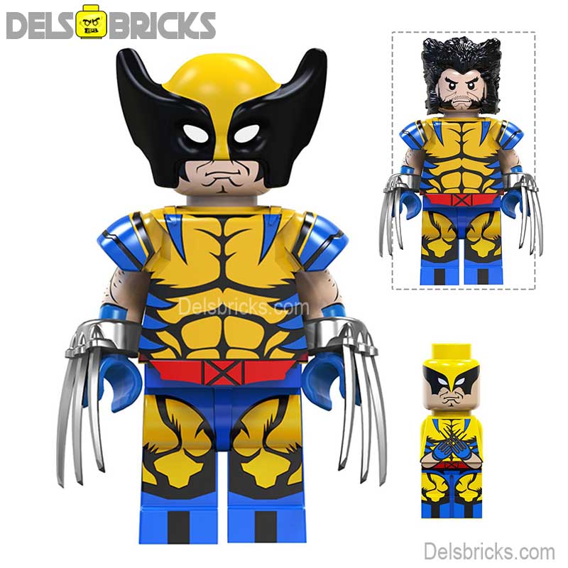 Wolverine Blue & Yellow Suit from X-Men 97, Deadpool Lego Marvel Minifigures