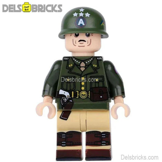 World War 2 General George S Patton Best Lego Minifigures Custom Toys - DelsBricks MinifiguresLego MinifiguresDelsBricks MinifiguresDelsbricks.com