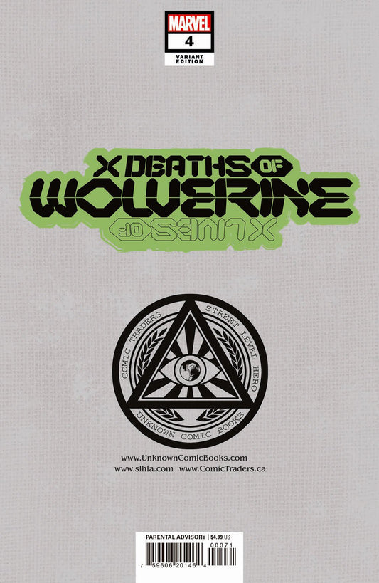 X Deaths Of Wolverine 4 Unknown Comics Philip Tan Exclusive Var (03/09/2022) - DelsBricks Toys & CollectiblesCOMIC BOOK EXCLUSIVEDelsBricks Toys & CollectiblesUnknown Comic Books