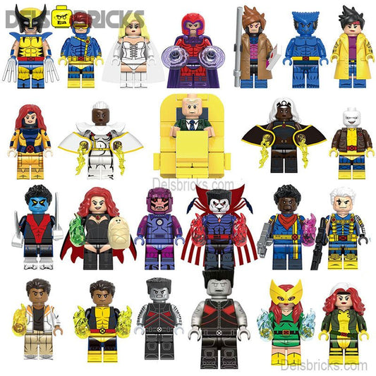 X - Men Super Set of 24 Lego Minifigures custom toys - DelsBricks MinifiguresMinifiguresDelsBricks MinifiguresDelsbricks