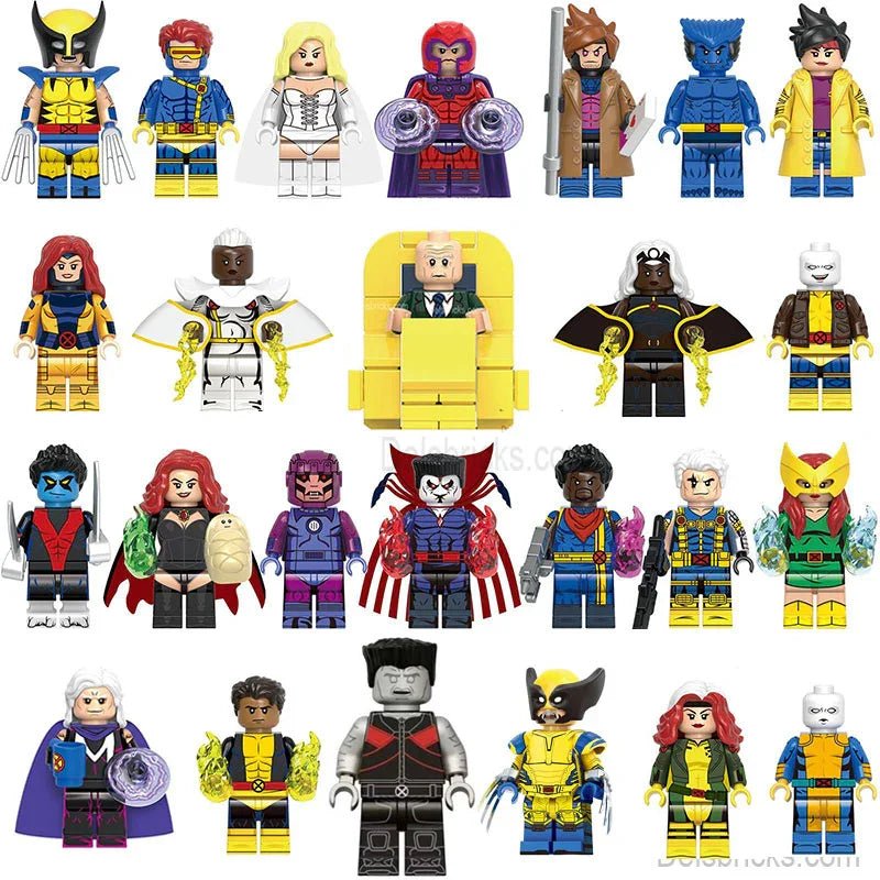 X - Men Super Set of 25 Lego Minifigures custom toys - DelsBricks MinifiguresMinifiguresDelsBricks MinifiguresDelsbricks