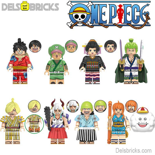 ONE PIECE set of 8 Anime Lego Minifigures custom toys