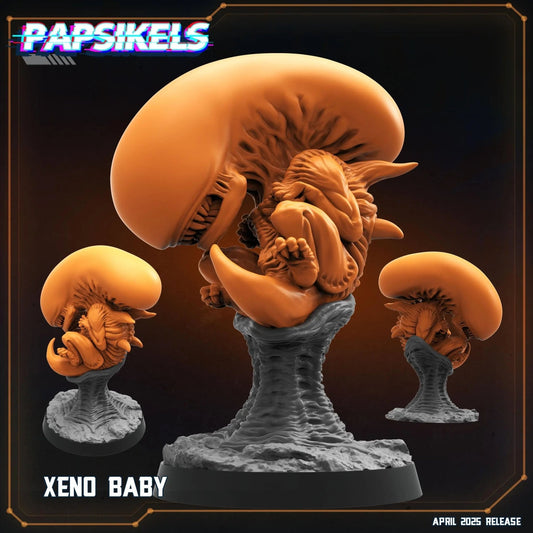 Xeno Baby by Papsikels Miniature, 4 Sizes, 28/32mm Heroic Scale, War Gaming, Proxy, Aliens, Alien, Xenomorph, Table Top - DelsBricks Toys & CollectiblesResin Printed MiniatureDelsBricks Toys & CollectiblesMega Diamonds & Schwartzreiter Mini Forge