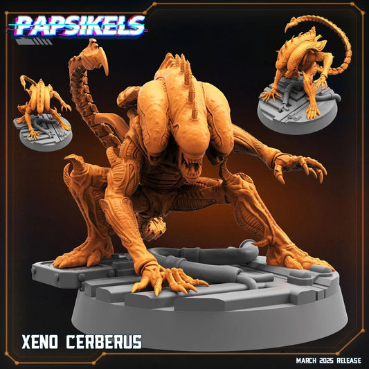 Xeno Cerberus by Papsikels Miniature, 30mm Miniature, 32mm Scale, War Gaming, Proxy for Alien, Table top gaming, Sci - fi, Aliens - DelsBricks Toys & CollectiblesResin Printed MiniatureDelsBricks Toys & CollectiblesMega Diamonds & Schwartzreiter Mini Forge