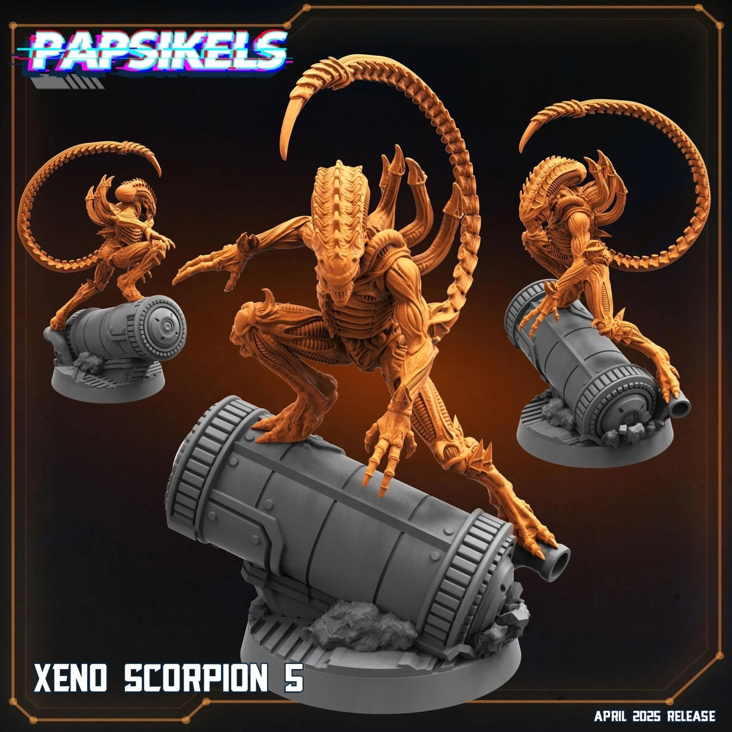 Xeno Scorpion by Papsikels Miniature, 32mm Heroic Scale, War Gaming, Proxy for Alien, Aliens vs Humans, Sci - fi, Xenomorph - DelsBricks Toys & CollectiblesResin Printed MiniatureDelsBricks Toys & CollectiblesMega Diamonds & Schwartzreiter Mini Forge