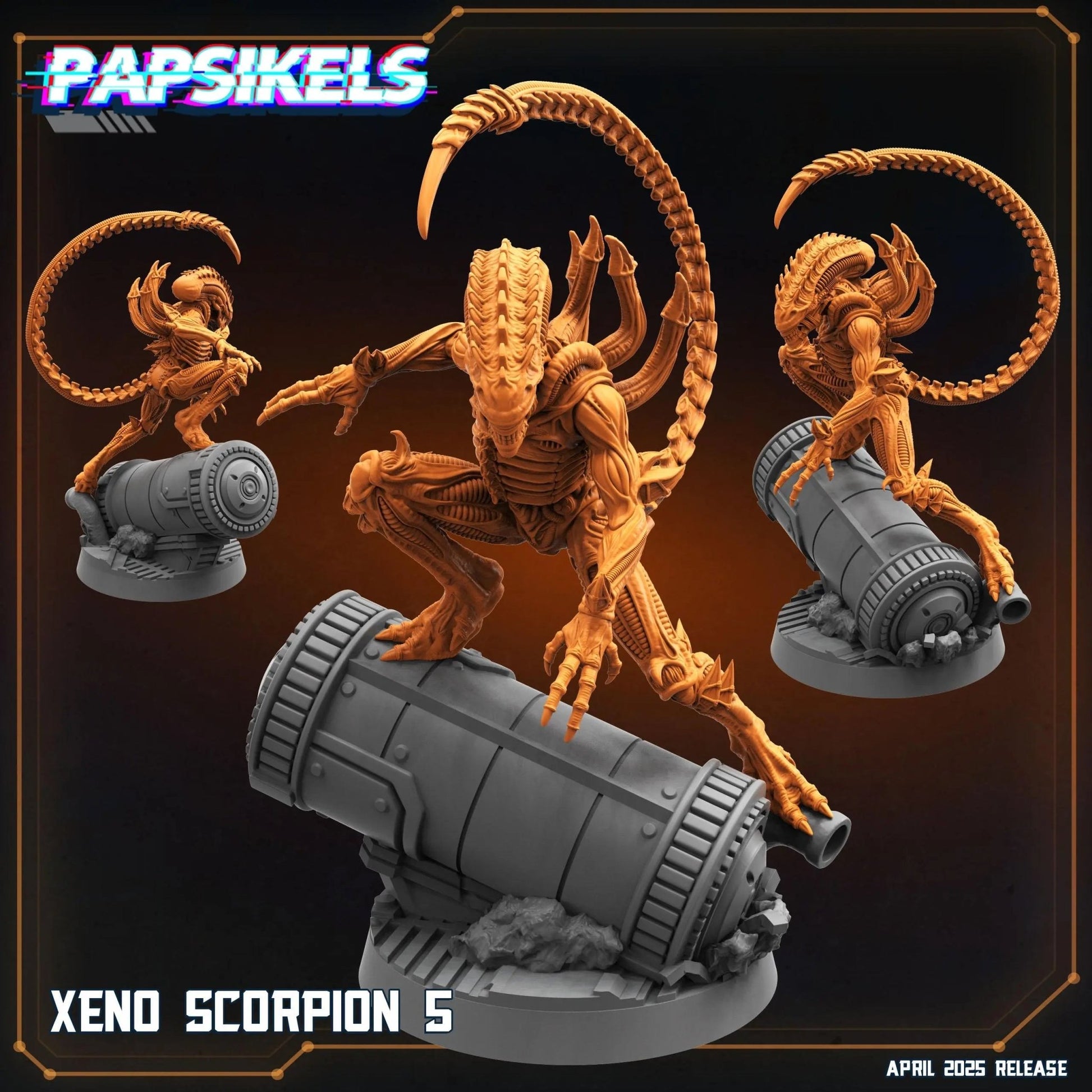 Xeno Scorpion by Papsikels Miniature, 32mm Heroic Scale, War Gaming, Proxy for Alien, Aliens vs Humans, Sci - fi, Xenomorph - DelsBricks Toys & CollectiblesResin Printed MiniatureDelsBricks Toys & CollectiblesMega Diamonds & Schwartzreiter Mini Forge