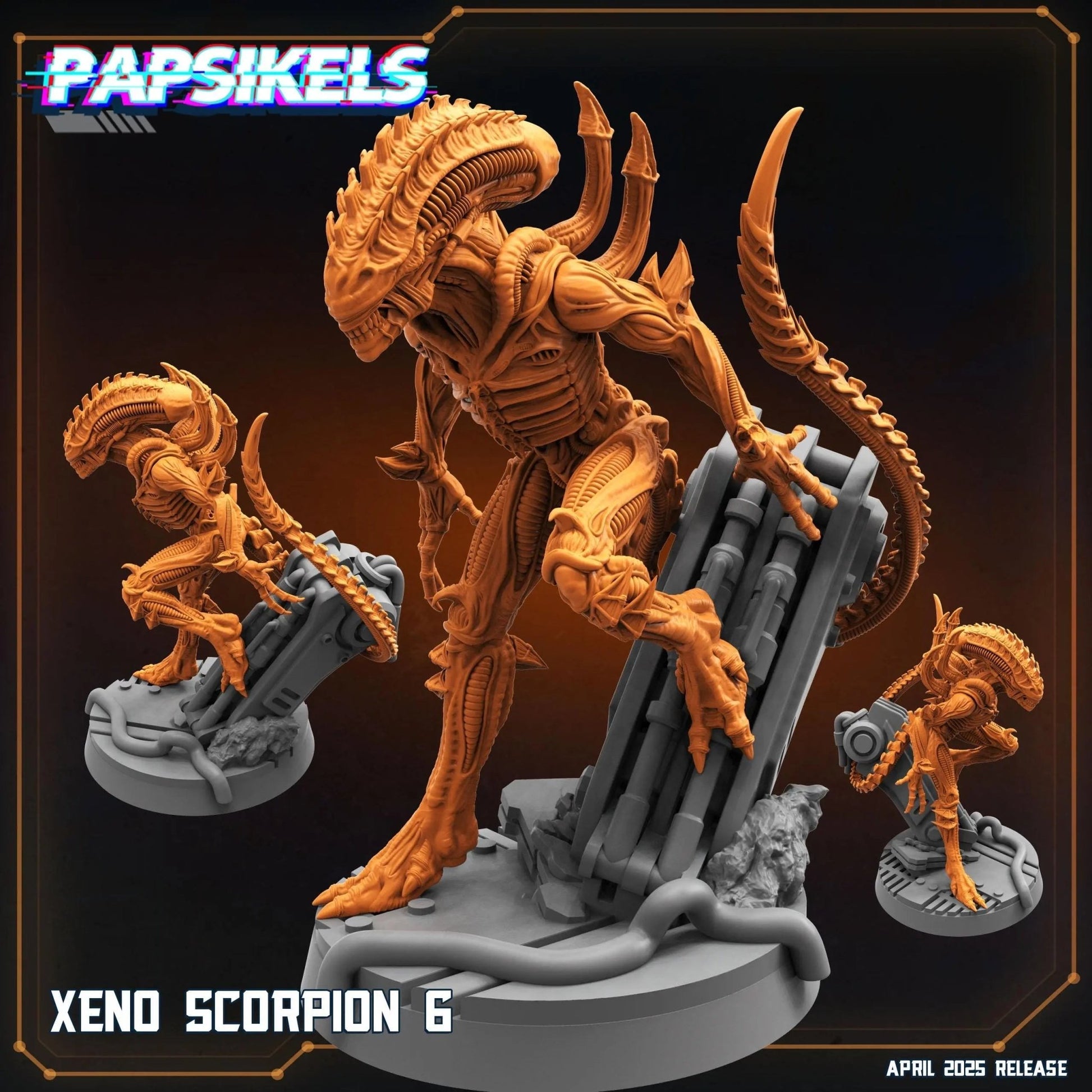 Xeno Scorpion by Papsikels Miniature, 32mm Heroic Scale, War Gaming, Proxy for Alien, Aliens vs Humans, Sci - fi, Xenomorph - DelsBricks Toys & CollectiblesResin Printed MiniatureDelsBricks Toys & CollectiblesMega Diamonds & Schwartzreiter Mini Forge