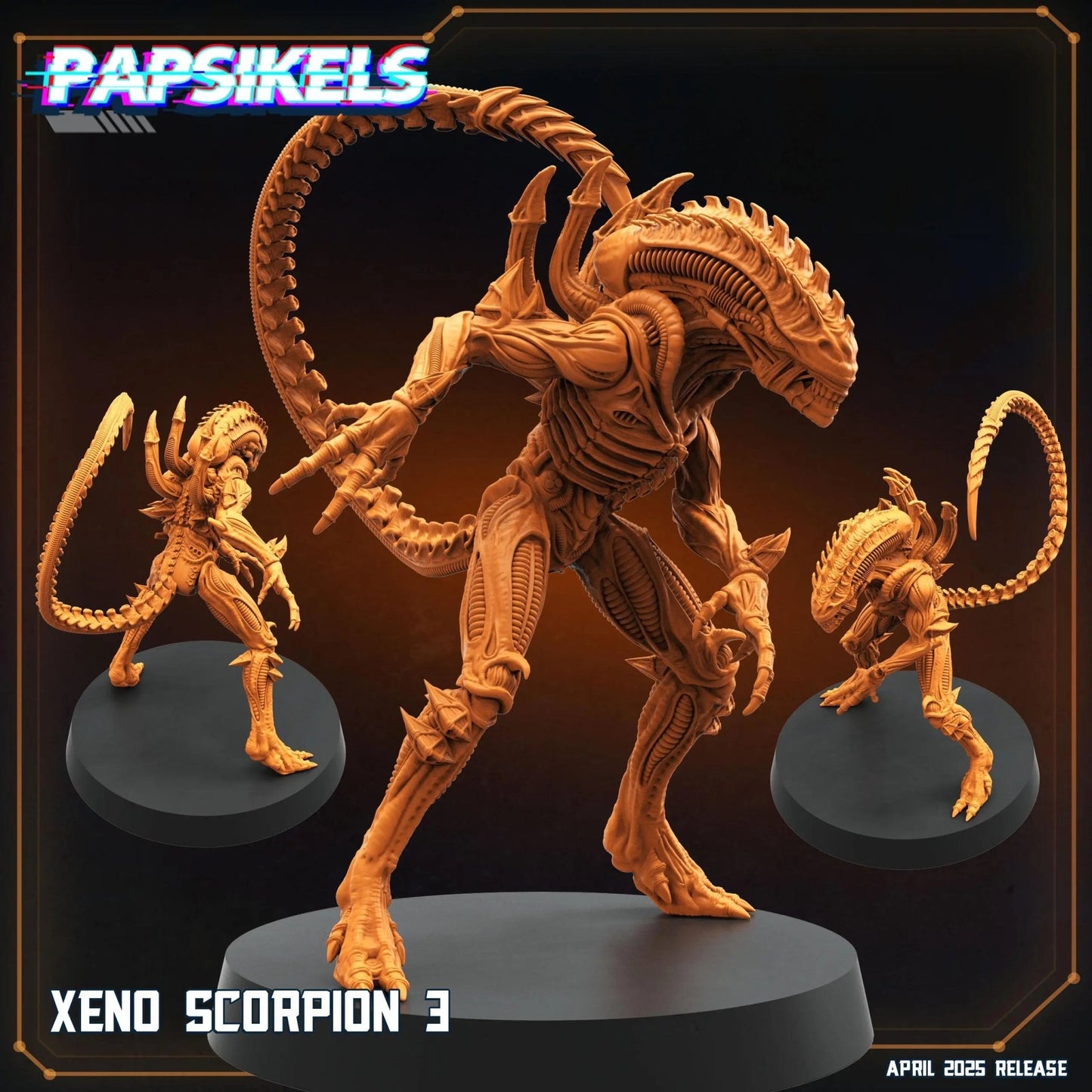 Xeno Scorpion by Papsikels Miniature, 32mm Heroic Scale, War Gaming, Proxy for Alien, Aliens vs Humans, Sci - fi, Xenomorph - DelsBricks Toys & CollectiblesResin Printed MiniatureDelsBricks Toys & CollectiblesMega Diamonds & Schwartzreiter Mini Forge