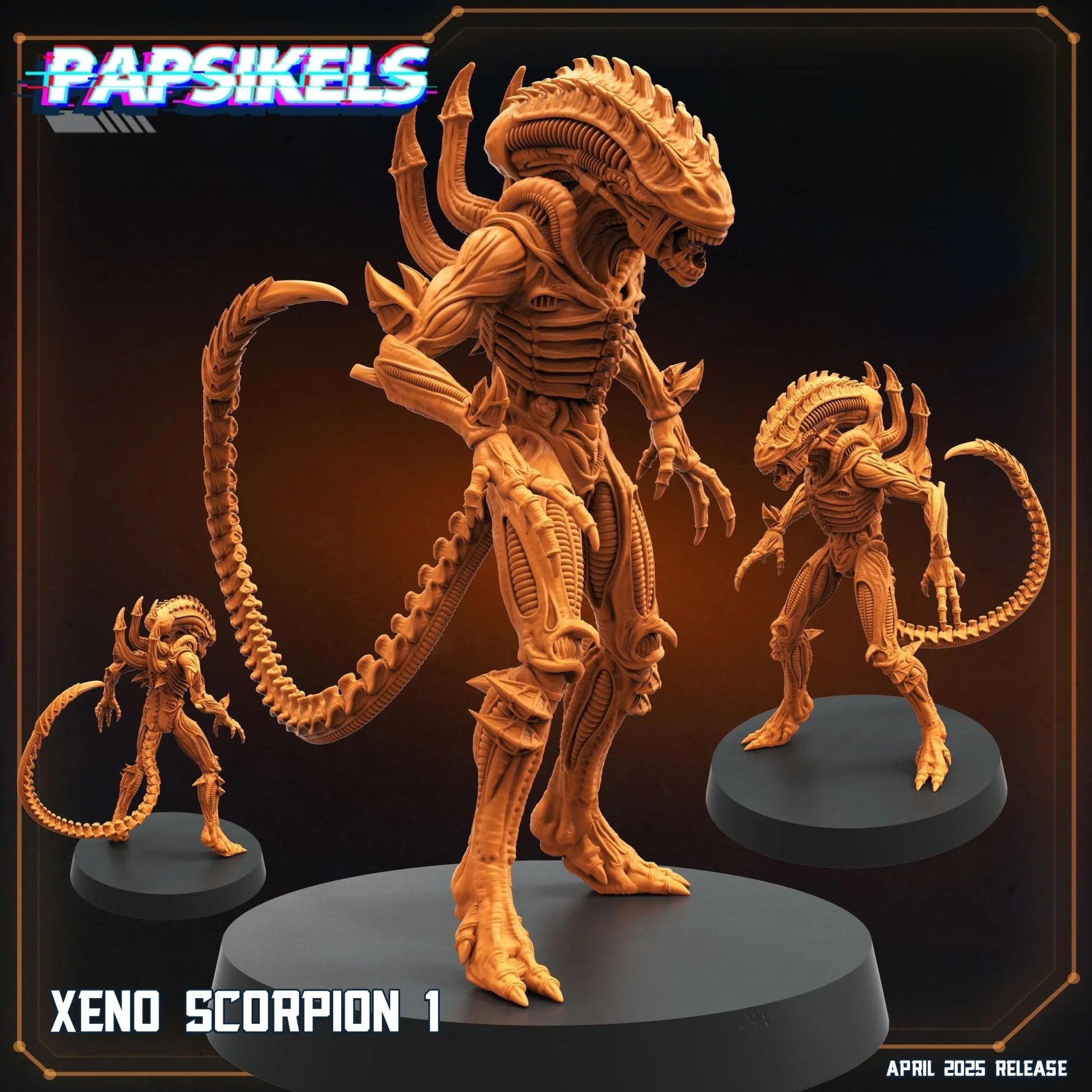 Xeno Scorpion by Papsikels Miniature, 32mm Heroic Scale, War Gaming, Proxy for Alien, Aliens vs Humans, Sci - fi, Xenomorph - DelsBricks Toys & CollectiblesResin Printed MiniatureDelsBricks Toys & CollectiblesMega Diamonds & Schwartzreiter Mini Forge