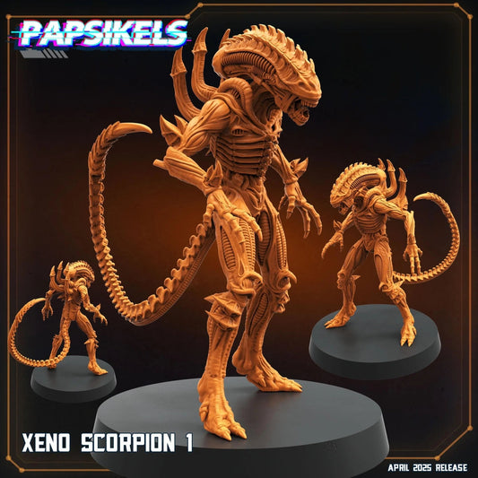Xeno Scorpion by Papsikels Miniature, 32mm Heroic Scale, War Gaming, Proxy for Alien, Aliens vs Humans, Sci - fi, Xenomorph - DelsBricks Toys & CollectiblesResin Printed MiniatureDelsBricks Toys & CollectiblesMega Diamonds & Schwartzreiter Mini Forge