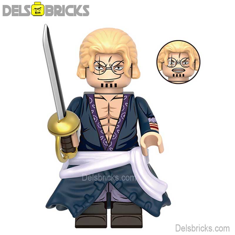 Silvers Rayleigh from One Piece Lego Anime Minifigures Custom Toys set s7