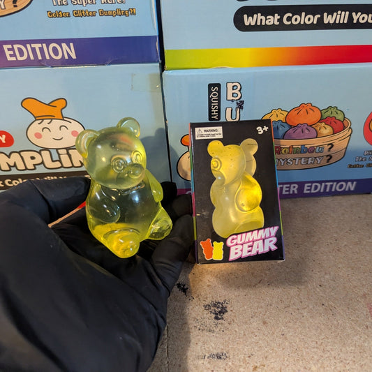 Yellow Gummy Bear Squish (Slow - Rising Squish) - DelsBricks Toys & CollectiblesDelsBricks Toys & CollectiblesRalphie's Funhouse