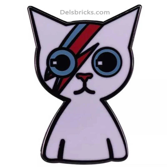 Ziggy Stardust Kitty David Bowie Enamel Pins Near Me - DelsBricks MinifiguresEnamel Pins Copper Lapel fashion PinsDelsBricks MinifiguresDelsbricks.com