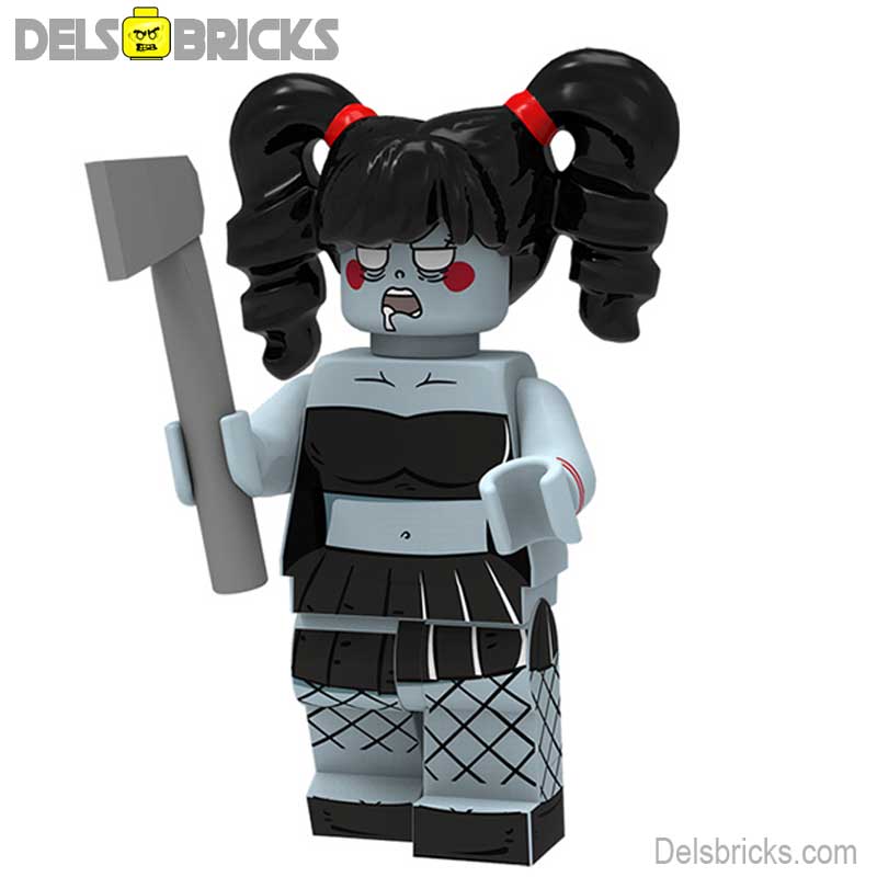 Zombie Punk Girl Lego Minifigures Custom Toys