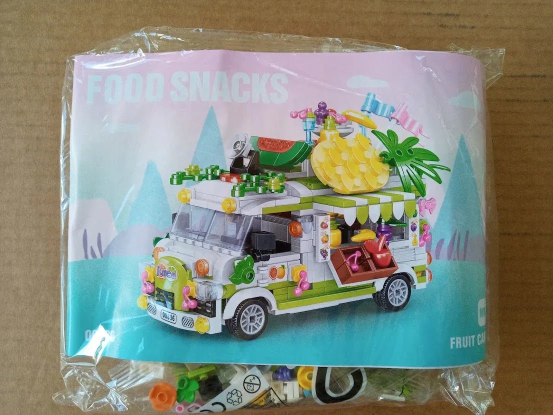 Ice Cream Truck Building Block toys Minifigures Food Trucks Fun for All over 500 Pieces - DelsBricks MinifiguresFood Truck Minifigures brick building toysDelsBricks MinifiguresDelsbricks.com